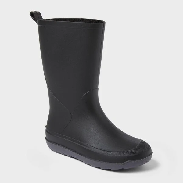 Kids' Andy Rain Boots - Cat & Jack™ : Waterproof, Pull-On, Non-Marking Sole, Flexible Outsole