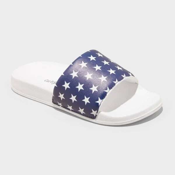 Kids' Devon Slides - Cat & Jack™ : Slip-On Sandals, Contoured Footbed, Open Toe