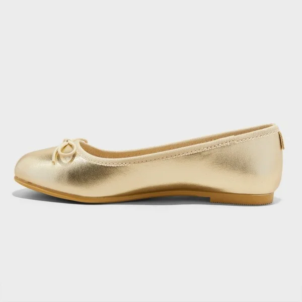 Kids' Diana Slip-On Ballet Flats - Cat & Jack™ : Memory Foam Insole, Closed Round Toe - Image 3