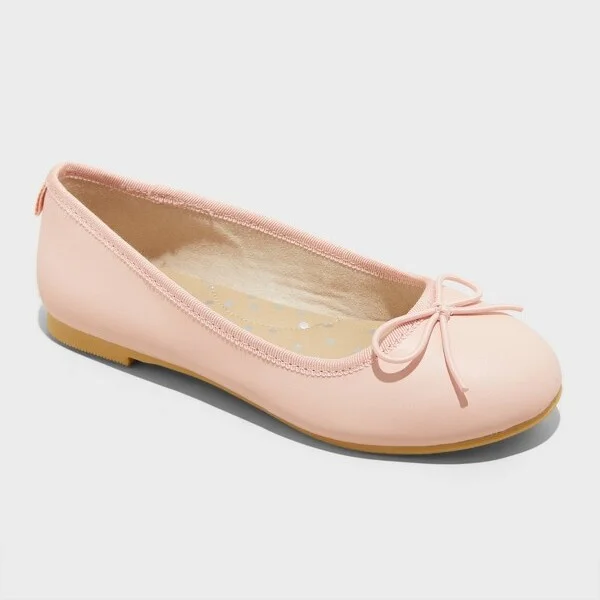Kids' Diana Slip-On Ballet Flats - Cat & Jack™ : Memory Foam Insole, Closed Round Toe