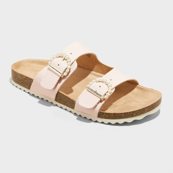 Kids' Drew Footbed Sandals - Cat & Jack™ : Slip-On, Contoured Footbed, Open Toe