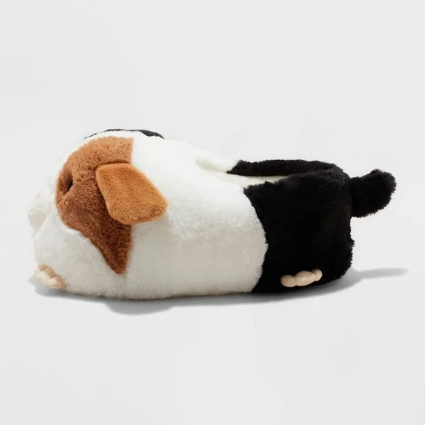 Kids' Guinea Pig Character Slippers - Cat & Jack™ White : Slip-On, Machine Washable, Non-Marking Sole - Image 2