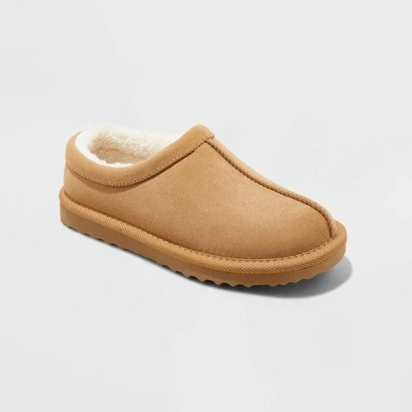 Kids' Nola Faux Suede Clog Slippers - Cat & Jack™ : Indoor/Outdoor, Cushioned Footbed