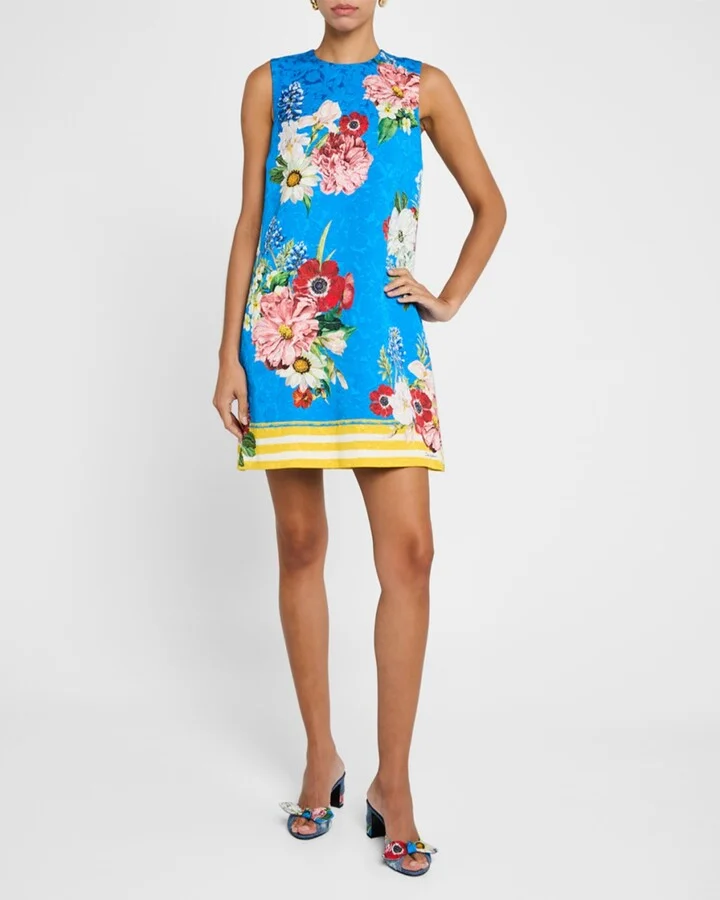 Kiera Sofia Denim Floral Bow Sandals - Image 3
