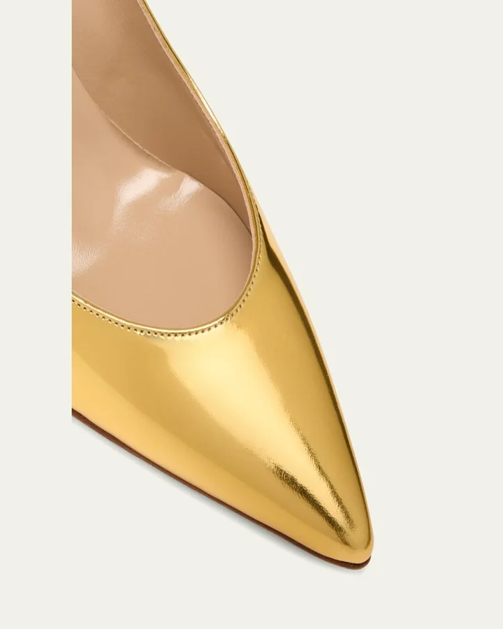 Kietta Metallic Leather Stiletto Pumps - Image 2