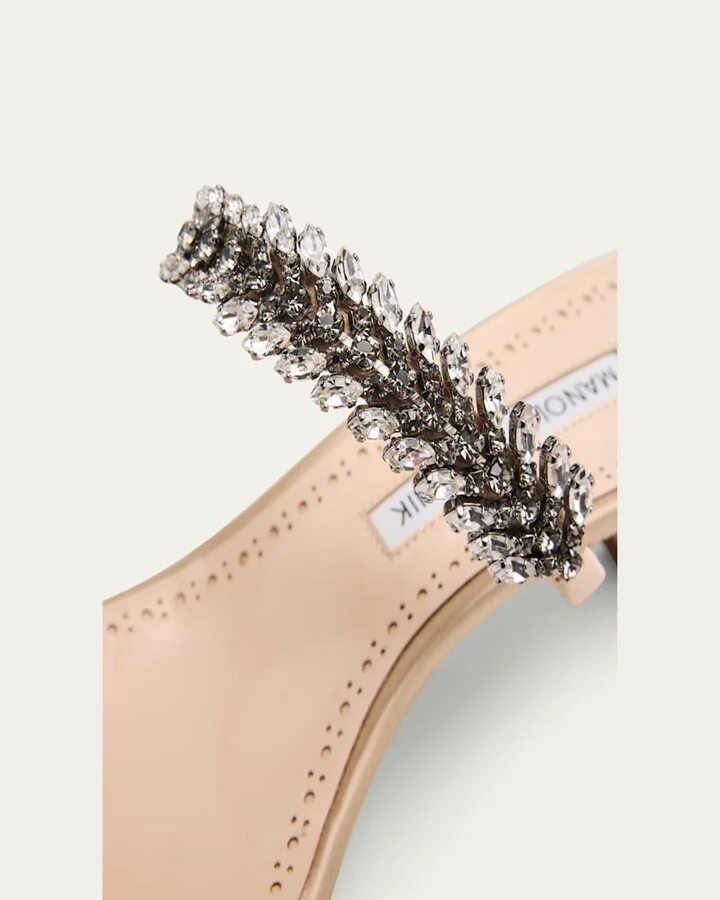 Kifasan Embellished Satin Kitten-Heel Sandals - Image 7