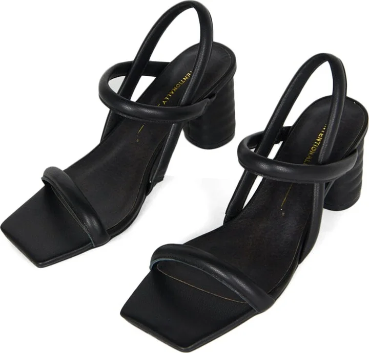 Kifton Leather Heel-Black