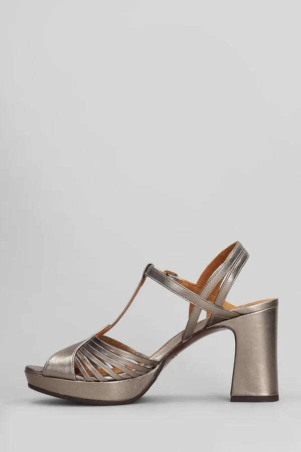 Kija 46 Sandals In Gunmetal Leather - Image 3