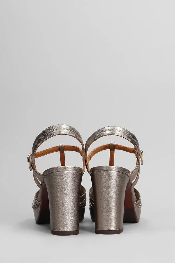 Kija 46 Sandals In Gunmetal Leather - Image 4