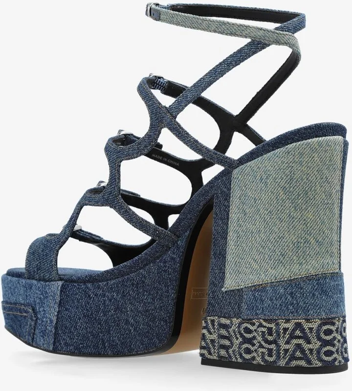 Kiki 125 Deconstructed Denim Platform Sandals - Image 2