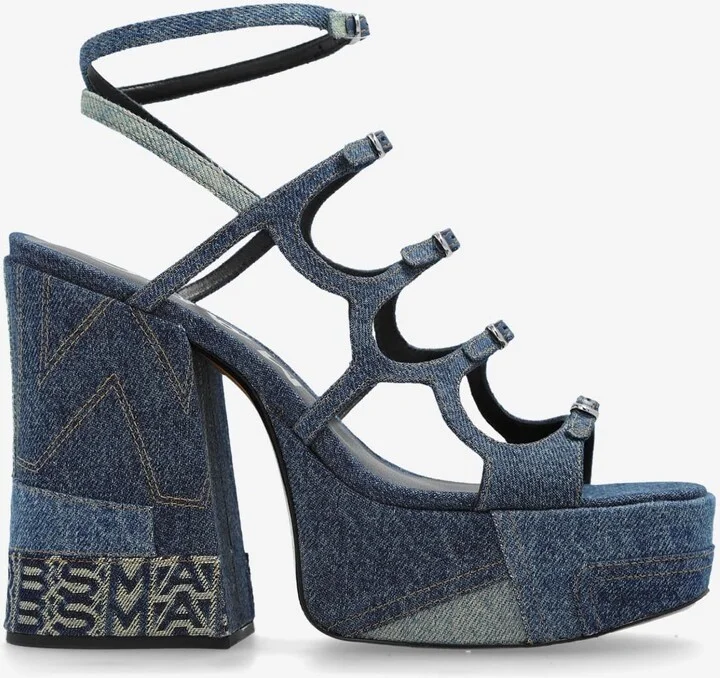Kiki 125 Deconstructed Denim Platform Sandals
