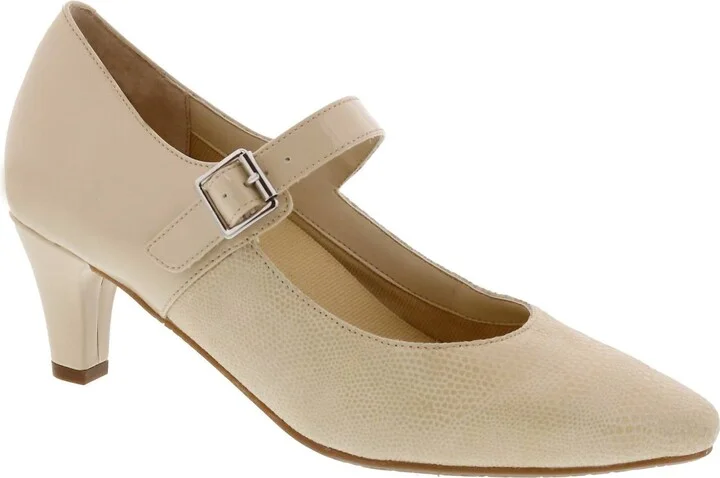 Kiki Dress Heels - Medium Width In Nude Lizard