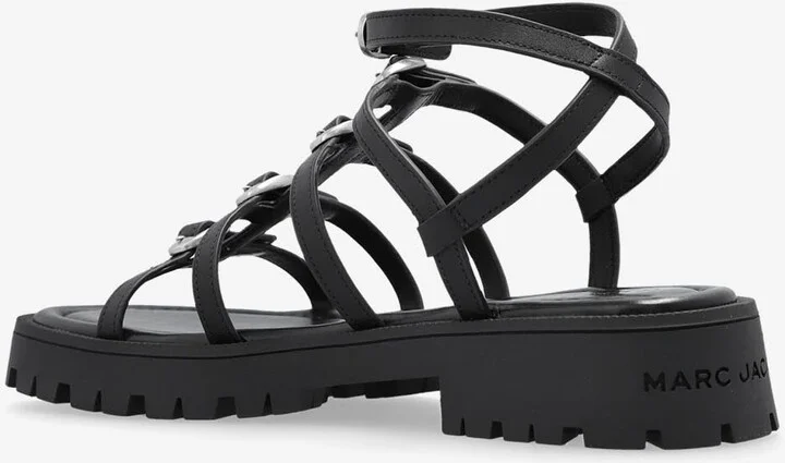 Kiki Leather Cage Sandals - Image 2