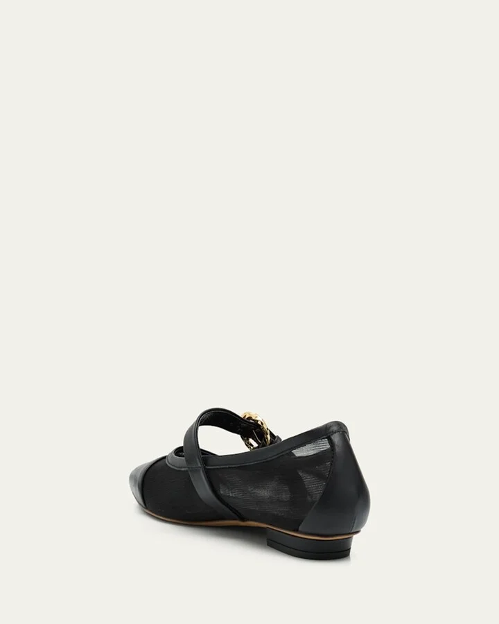 Kiki Mesh Mary Jane Ballerina Flats - Image 3