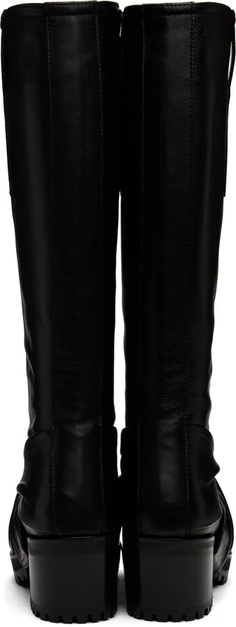 Kiko Kostadinov Black Knotted Riding Boots - Image 2