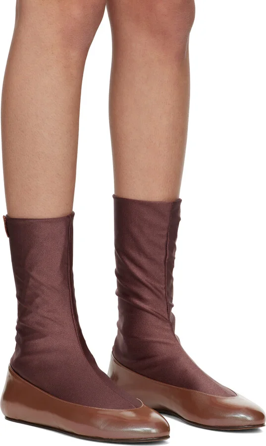 Kiko Kostadinov Brown Proxima Short Ballerina Flats - Image 4