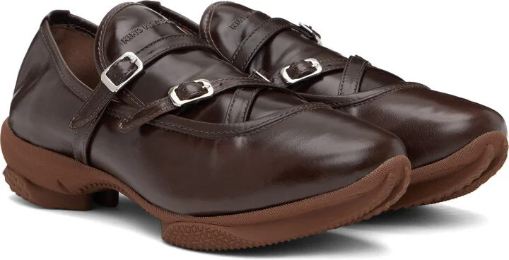 Kiko Kostadinov Brown Sonia Buckled Loafers - Image 4