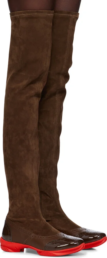 Kiko Kostadinov Brown Sonia High Boots - Image 4