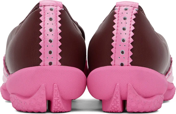 Kiko Kostadinov Burgundy & Pink Sonia Slip On Brogues - Image 2