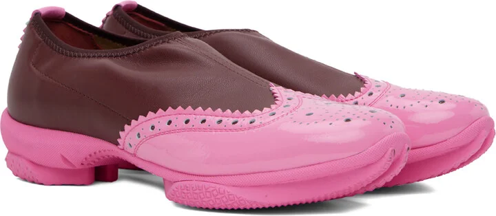 Kiko Kostadinov Burgundy & Pink Sonia Slip On Brogues - Image 4