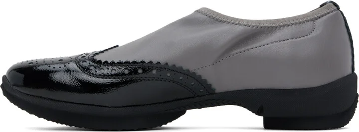 Kiko Kostadinov Gray & Black Sonia Slip On Brogues - Image 3