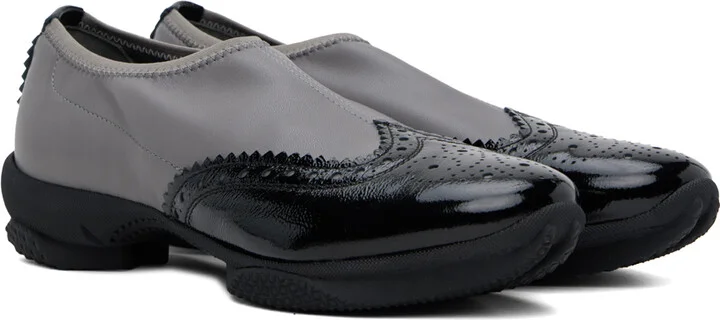 Kiko Kostadinov Gray & Black Sonia Slip On Brogues - Image 4