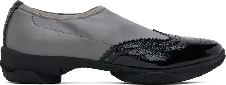 Kiko Kostadinov Gray & Black Sonia Slip On Brogues