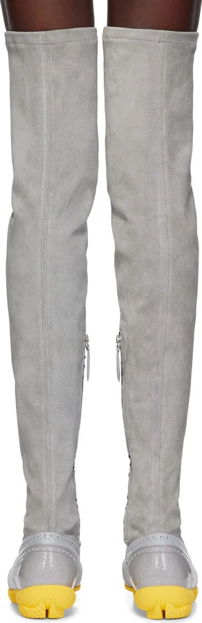 Kiko Kostadinov Gray Sonia High Boots - Image 2