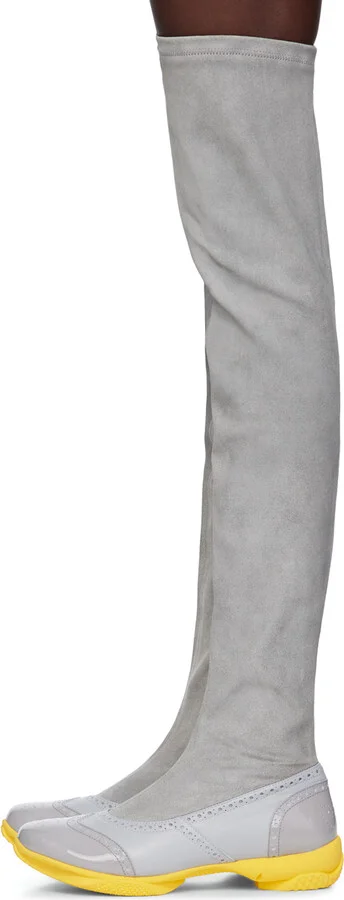 Kiko Kostadinov Gray Sonia High Boots - Image 3