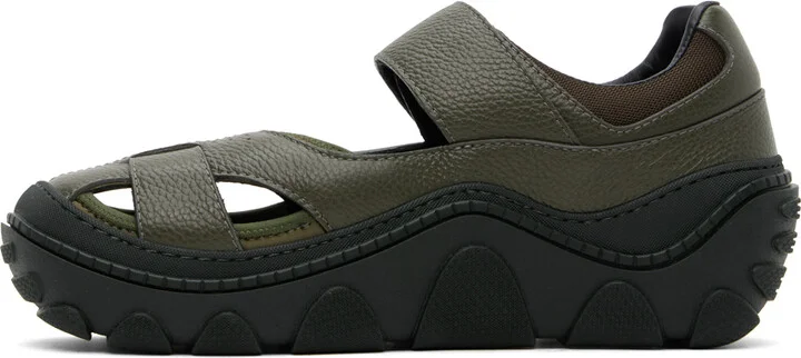 Kiko Kostadinov Khaki Hybrid Sandals - Image 3