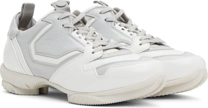 Kiko Kostadinov White & Gray Ostro Sneakers - Image 4