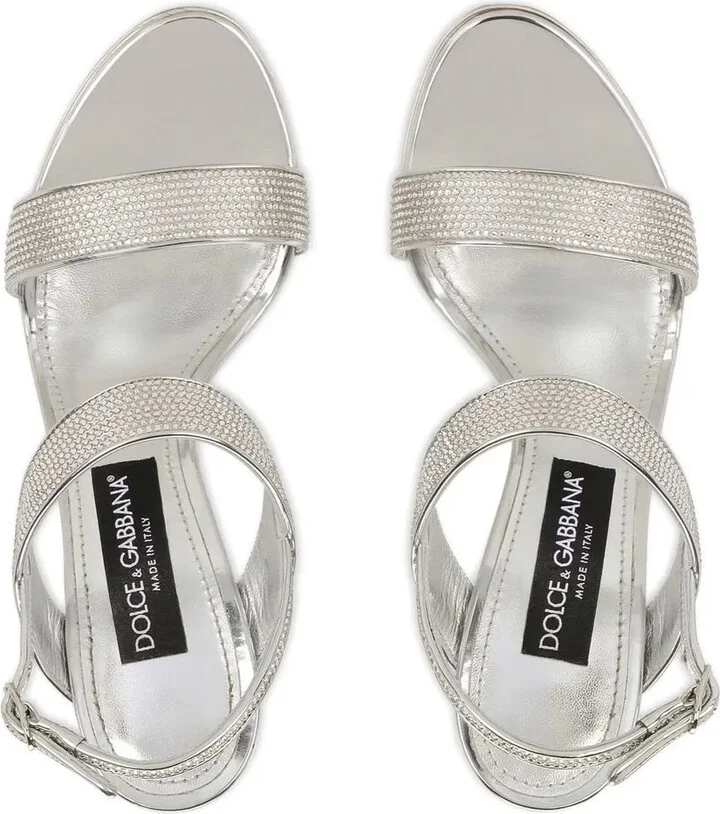 KIM DOLCE&GABBANA crystal-embellished slingback sandals - Image 4