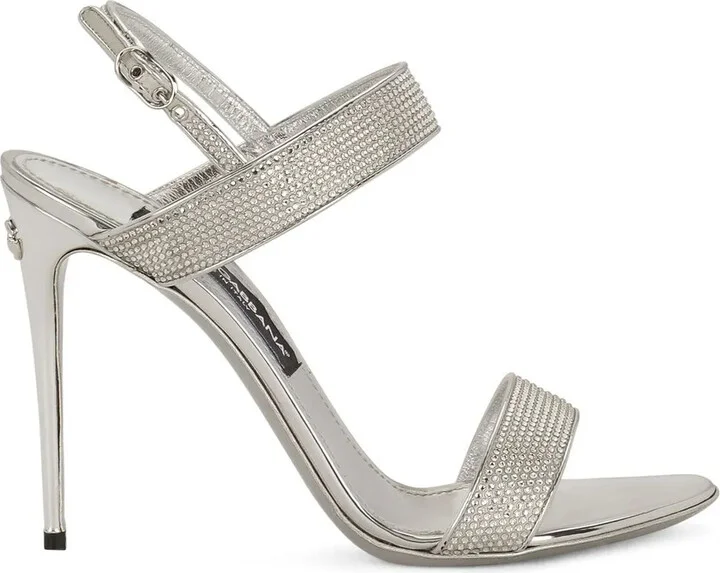 KIM DOLCE&GABBANA crystal-embellished slingback sandals