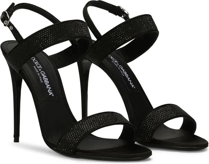 KIM DOLCE&GABBANA embellished satin sandals - Image 2