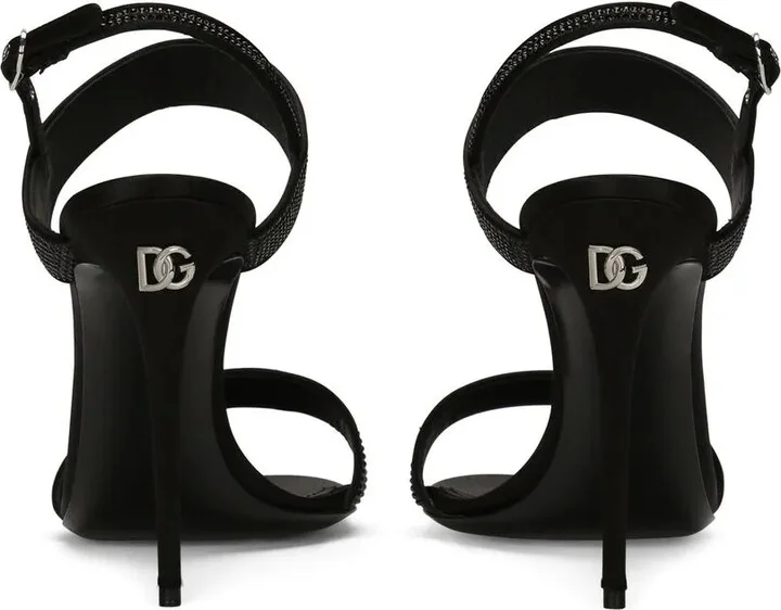 KIM DOLCE&GABBANA embellished satin sandals - Image 3
