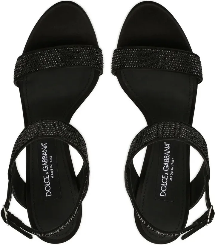 KIM DOLCE&GABBANA embellished satin sandals - Image 4