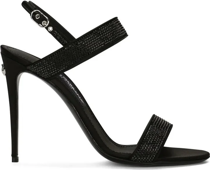KIM DOLCE&GABBANA embellished satin sandals