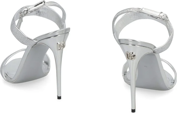 Kim Dolce&gabbana - Keira Metallic Leather Sandals - Image 4