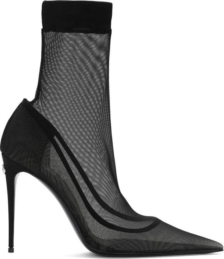 KIM DOLCE&GABBANA tulle ankle boots