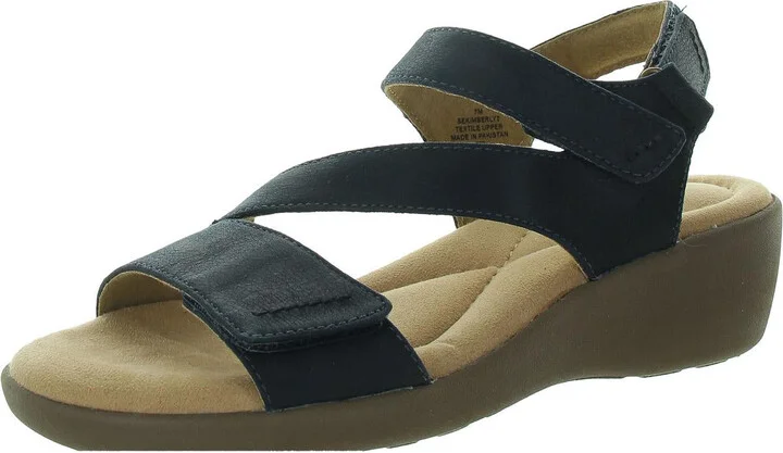 Kimberly Womens Slip On Buckle Ankle Strap