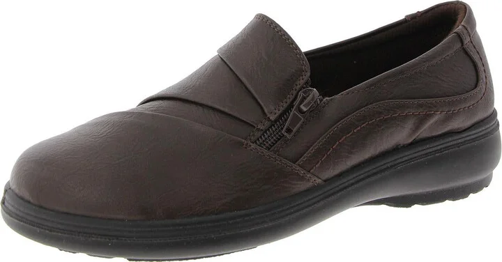 Kimi Womens Faux Leather Slip On Loafers