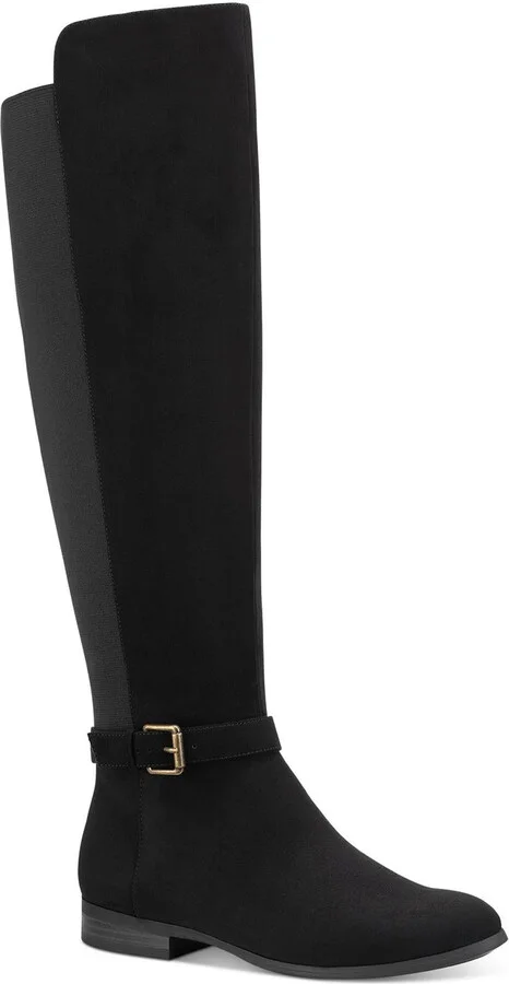 Kimmball Womens Solid Stretch Over-The-Knee Boots