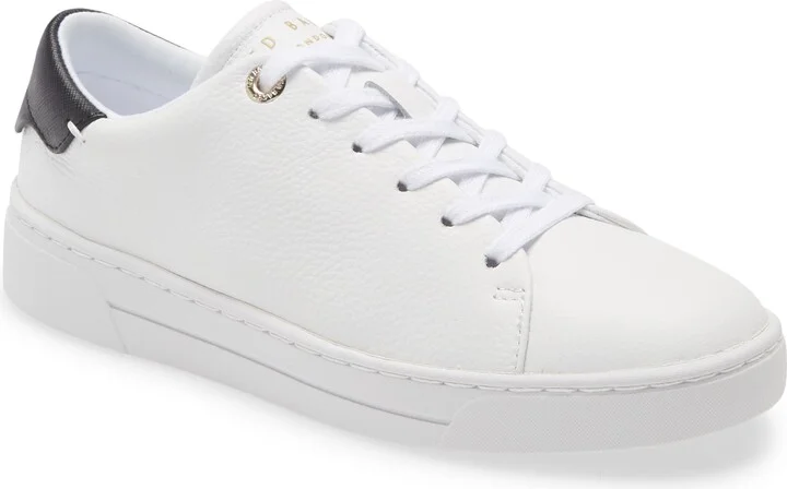 White Black Leather Top Grain