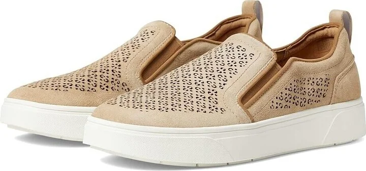 Kimmie I4686L1-200 Sneakers Women's 9 Tan Perforated Slip On Shoes FZP203 (Beige,9)