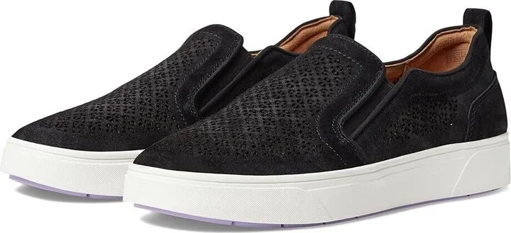 Kimmie Perf Sneaker Women 7 Black Leather Round Toe Comfort Shoes ZPO1236