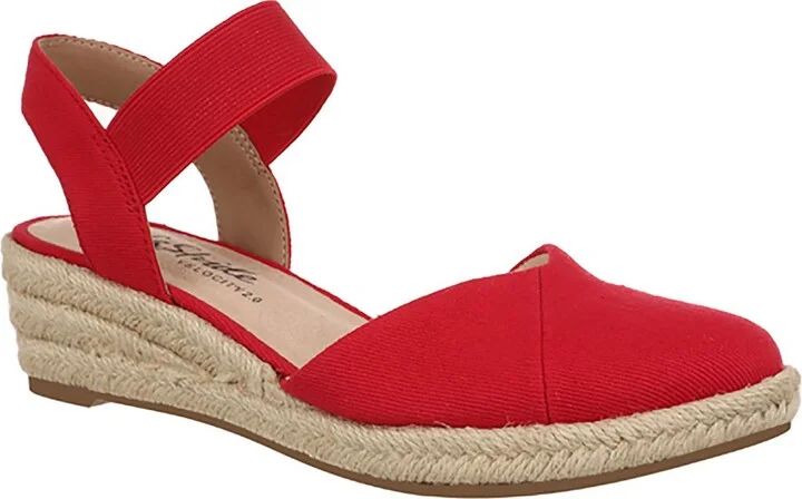 Kimmie Womens Ankle Strap Closed Toe Wedge Sandals