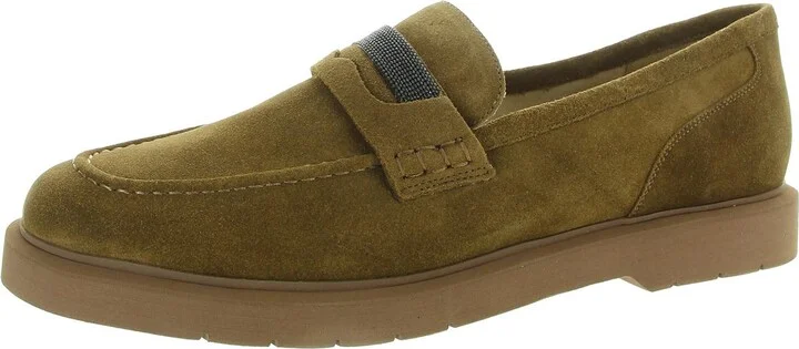 Kimmo Womens Suede Embellished Loafers