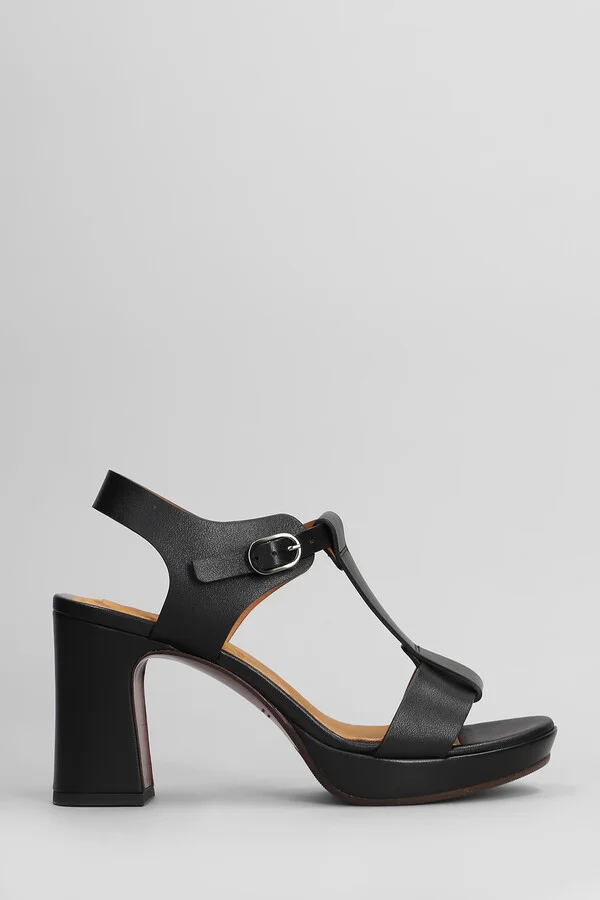 Kimor-l Sandals In Black Leather