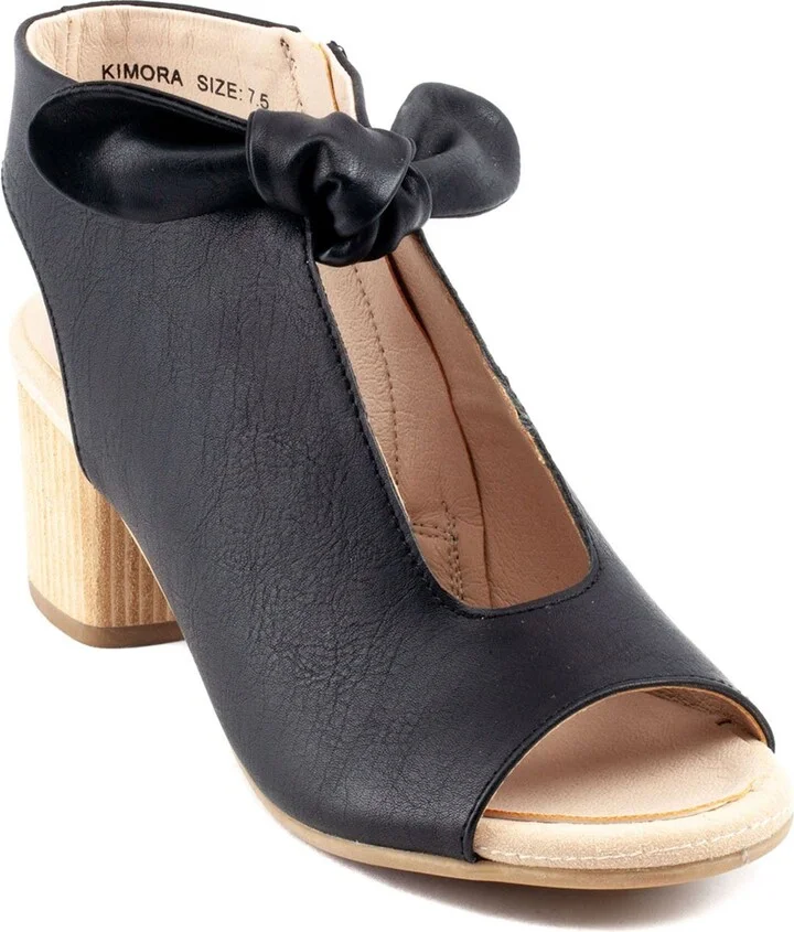 Kimora Bow Block Heel Bootie
