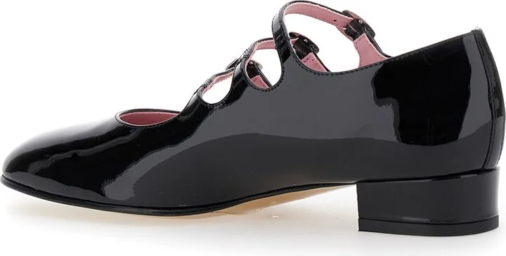 'kina' Black Mary Janes With Straps And Block Heel In Patent Leather Woman - Image 3